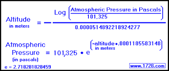 Altitude From Atmospheric Pressure Calculator