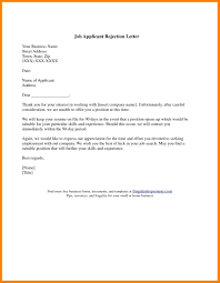 Denial Letter For Job Job Interest Email Template Employment Denial