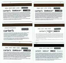 carter s gift card lot of 6 oshkosh