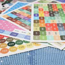 Diamond Painting Color Number Sticker