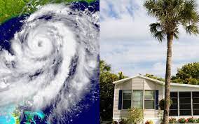 hurricane in a mobile home in florida