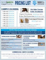 pricing fresh and green carpet cleaning