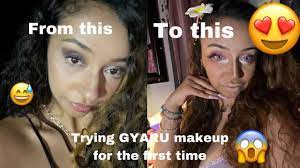 trying gyaru makeup for the first time