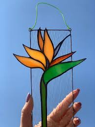 Bird Of Paradise Sun Catcher Stained