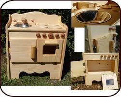 play kitchen natural solid wood toys