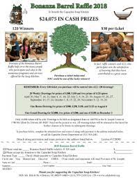 Since 1929, the capuchin soup kitchen has provided food and clothing to people in need. Fillable Online Bonanza Barrel Raffle 2018 Capuchin Soup Kitchen Fax Email Print Pdffiller