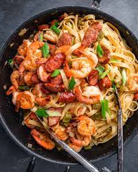 cajun shrimp and sausage pasta sip