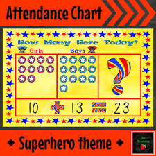 Superhero Attendance Chart How Many Here Today