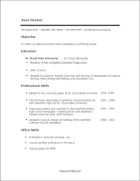 Example Of Resume With No Job Experience Examples Of Resumes With