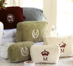 diamond quilted velvet makeup bags