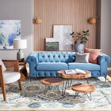 Decorating Around A Blue Sofa 20