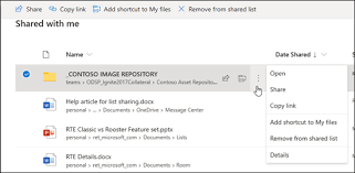add shortcuts to shared folders in