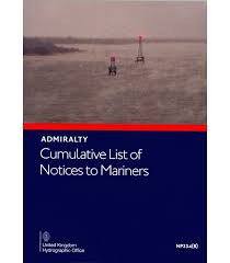 Cumulative List Of Admiralty Notices To Mariners June 2019