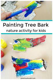 Nature Painting Using Tree Bark