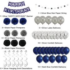 blue birthday party decorations