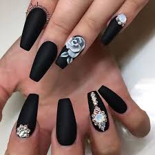 Indice 9 imágenes de uñas acrílicas sencillas y bonitas 2019 11 uñas acrílicas french negras: Modelo De Unas Acrilicas Negras Decorados De Unas