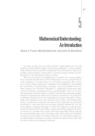  mathematical understanding an introduction how students learn how students learn mathematics in the classroom 2005