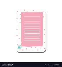 Cute Card With Place For Notes Trendy Pink Lined