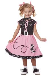 50 s poodle cutie dress costume child toddler black pink large 4 6