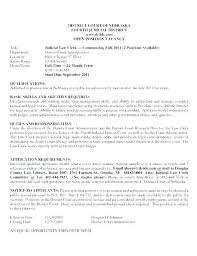 Cover Letter Template For District Court Clerk Job Samples