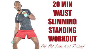 slim waist standing dumbbell workout