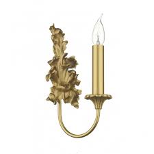 gold candle style wall light