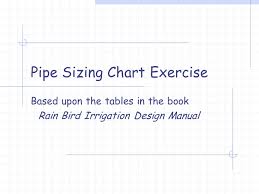Pipe Sizing Chart Exercise Based Upon The Tables In The Book