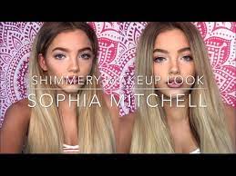 shimmery make up look tutorial sophia