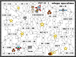 Integer Operations Maze Mixed Practice