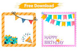 free birthday frame design collection