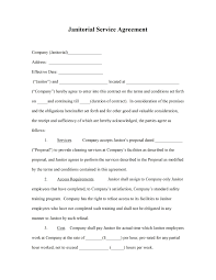 Janitorial Contract Form Subcontractor Agreement Images Cleaning