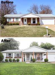 I think that we have definitely decided to paint our brick exterior probably. Painted Brick Home Exterior Makeover Before And After Ideas