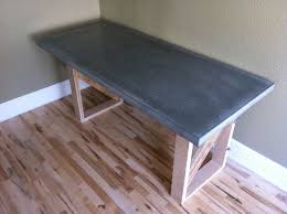 With the structure made entirely of plywood and kreg jig joinery. Concrete Desk Furniture Concrete Projects Coffee Table