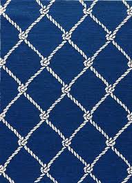 blue and white nautical rope pattern rug