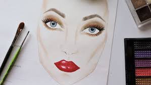 drawing with makeup a face chart