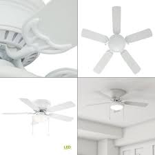 Hugger 44 Indoor White Ceiling Fan W