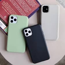 The pro and pro max both sport a stainless steel frame, instead of the 11's aluminium, while all three get a glass back and a new square block in the upper left corner. Rubber Silicon Case For Iphone 11 Pro Max Candy Color Soft Shockproof Back Cover Iphone Iphone Cases Iphone 11