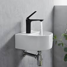 white small basin wall mount sink