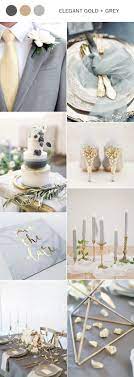 elegant gold and grey wedding color