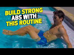 strong abs core in your swimming pool