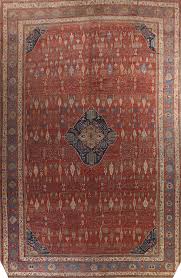 pre 1900 antique vegetable dye sarouk farahan persian rug 20x30