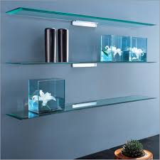 Pretty Looking Glass Wall Shelves