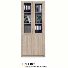 Wood Glass Door Small Office Bookcase