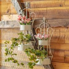 Dual Wall Hanging Iron Basket Planters