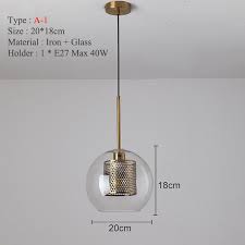 Loft Modern Pendant Light Glass Ball