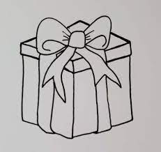 how to draw a present easy step by