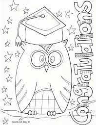 Children's graduation coloring page readers. Graduation Coloring Pages Doodle Art Alley