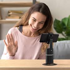 Buy Face Tracking Cell Phone Stand Desktop Phone Holder Dock with 360°  Rotate Smart Object Track Camera Cradle for iPhone Android Phones Vlog  Shooting Live Streaming Video Chat Face Time (Black) Online
