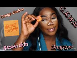 orange eyeshadow tutorial dark skin