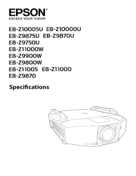User Manual Epson Eb Z10005u Eb